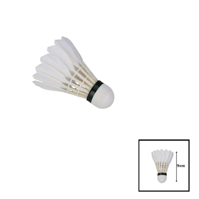 Volan Badminton ball 202022000115 lələkli, 9 sm, ağ