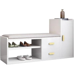 Тумба для обуви Art Mebel 36, ламинат, белая, 60х110х35 см Тумба для обуви Art Mebel 36, ламинат, белая, 60х110х35 см