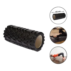 Массажный ролик с зубцами Gymnic 1003, черный, 45 см