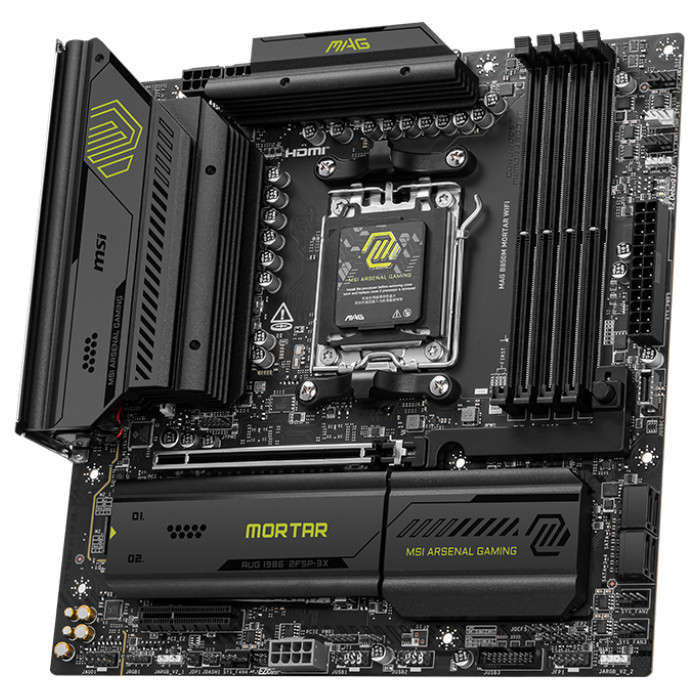Материнская плата MSI MAG B850M MORTAR WIFI mATX для процессоров AMD AM5 Материнская плата MSI MAG B850M MORTAR WIFI mATX для процессоров AMD AM5