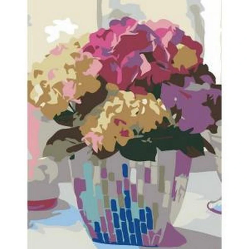 Nömrələr ilə akril rəsm Rosa Start Zərif hortenziyalar, 35х45 sm Nömrələr ilə akril rəsm Rosa Start Zərif hortenziyalar, 35х45 sm
