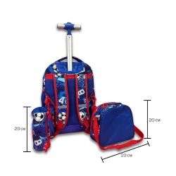 Школьный рюкзак 3-в-1 CB56JSM7 красный/синий