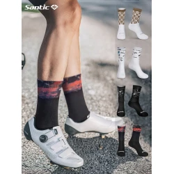 Велосипедные носки мужские Santic W3P1393, черный, нейлон/спандекс, 40-46 размер