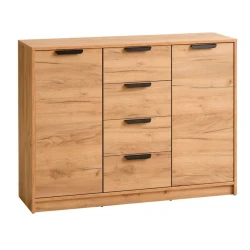 Сервант JYSK Jenslev 118х88х35 см, ХДФ, коричневый Сервант JYSK Jenslev 118х88х35 см, ХДФ, коричневый