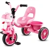 Uşaqlar üçün üç təkərli velosiped, işıqlı və musiqili Dino 0003, 3-6 yaş