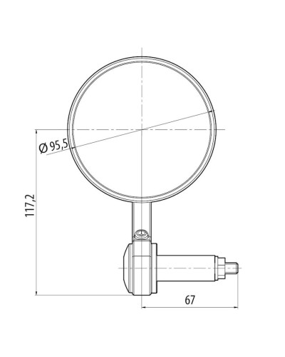 Motosikl üçün güzgü Lampa 91636 Oculus M10x1.25