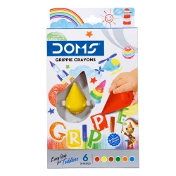 Набор пастели DOMS Grippie Crayons 8354, 6 цветов