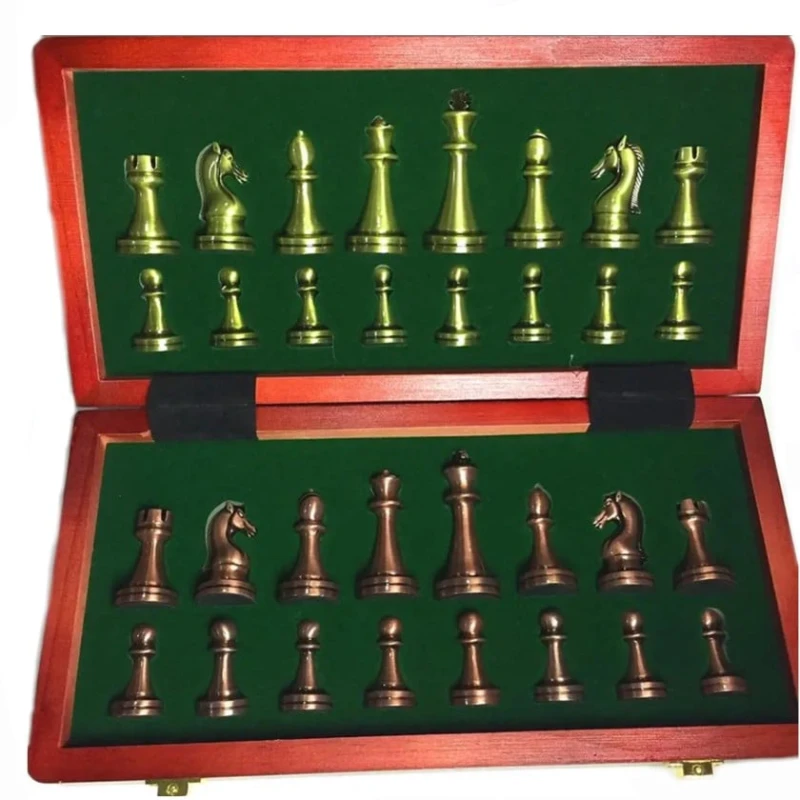 Şahmat WS0529, taxta/metal, 30x30 sm