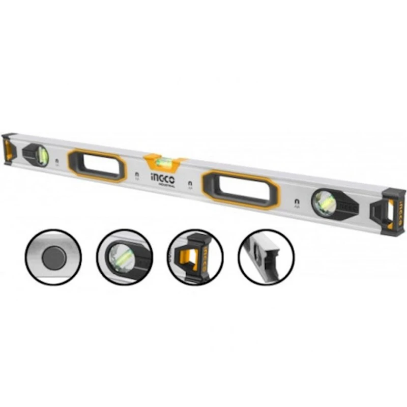 Строительный уровень магнитный Ingco HSL38080M, 80 см