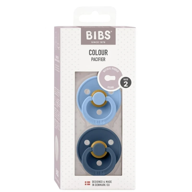 Набор пустышек BIBS Colour Sky Blue/Steel Blue, 6-18 мес, 2 шт Набор пустышек BIBS Colour Sky Blue/Steel Blue, 6-18 мес, 2 шт