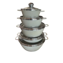 Набор кастрюль, нержавеющая сталь, белый, 10 предметов 20/24/28/32 см Набор кастрюль, нержавеющая сталь, белый, 10 предметов 20/24/28/32 см