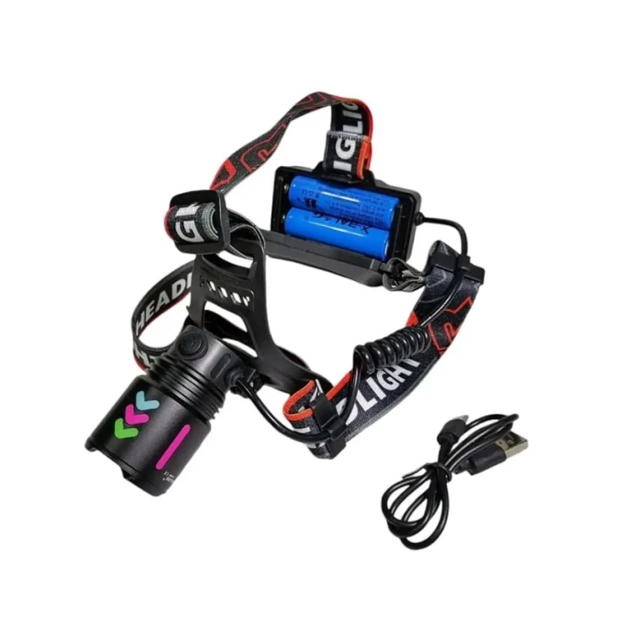 Налобный фонарь Bailong BL 8096, 3 LED, аккумуляторный, 4 цвета, налобный, пластик Налобный фонарь Bailong BL 8096, 3 LED, аккумуляторный, 4 цвета, налобный, пластик