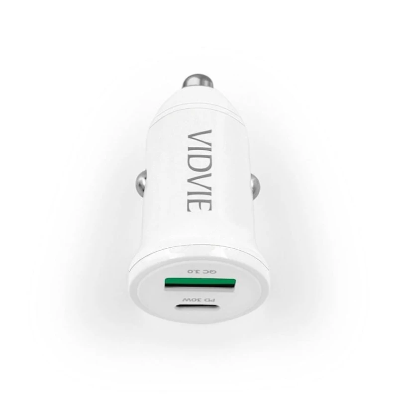 Avtomobil enerji toplama cihazı Vidvie CC532C 30 Vt, USB + Type-C White