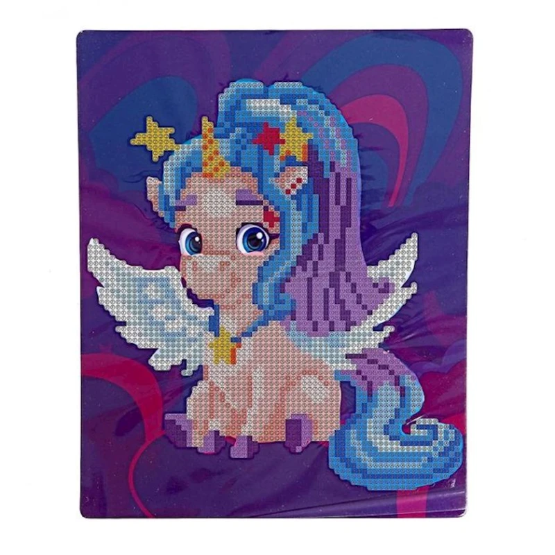Алмазная мозаика Школа Талантов «Разноцветная единорожка» 20х25 см