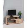 Тумба под ТВ ЛДСП, бежевая, 44x28x104 см Тумба под ТВ ЛДСП, бежевая, 44x28x104 см