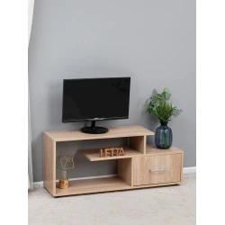 Тумба под ТВ ЛДСП, бежевая, 44x28x104 см Тумба под ТВ ЛДСП, бежевая, 44x28x104 см