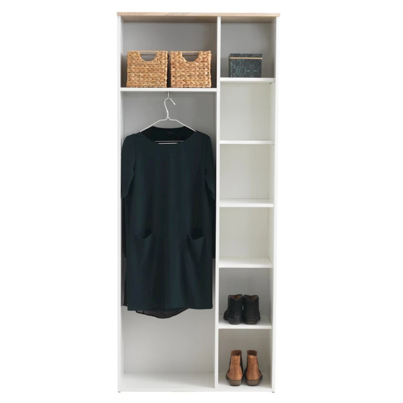 Шкаф Belle, 80x190 см, дуб/белый Шкаф Belle, 80x190 см, дуб/белый