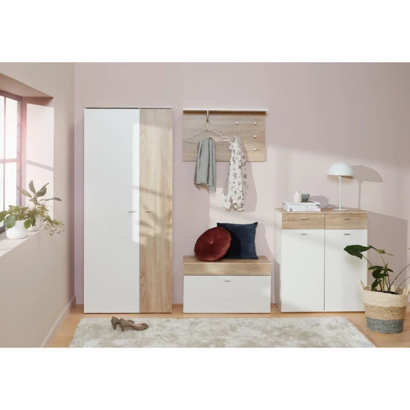 Шкаф Belle, 80x190 см, дуб/белый Шкаф Belle, 80x190 см, дуб/белый