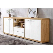 Komod 2, 213x53x93 sm, 2 siyirmə, 4 qapılı, 2 rəng, laminat - ZARR056