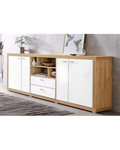 Komod 2, 213x53x93 sm, 2 siyirmə, 4 qapılı, 2 rəng, laminat - ZARR056