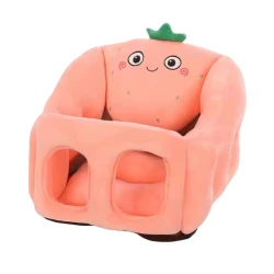 Buster-stul WS Strawberry, çəhrayı, peluş/pambıq, 40x40 sm