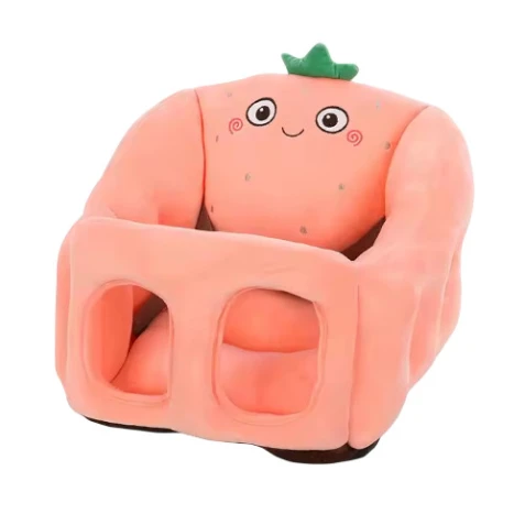 Buster-stul WS Strawberry, çəhrayı, peluş/pambıq, 40x40 sm