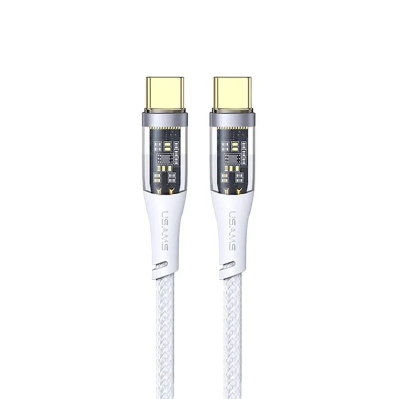 Кабель USAMS SJ574 USB Type-C to USB Type-C Blanco Кабель USAMS SJ574 USB Type-C to USB Type-C Blanco