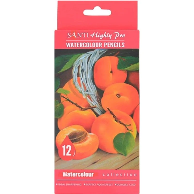 Набор цветных карандашей Santi Highly Pro, 12шт Набор цветных карандашей Santi Highly Pro, 12шт