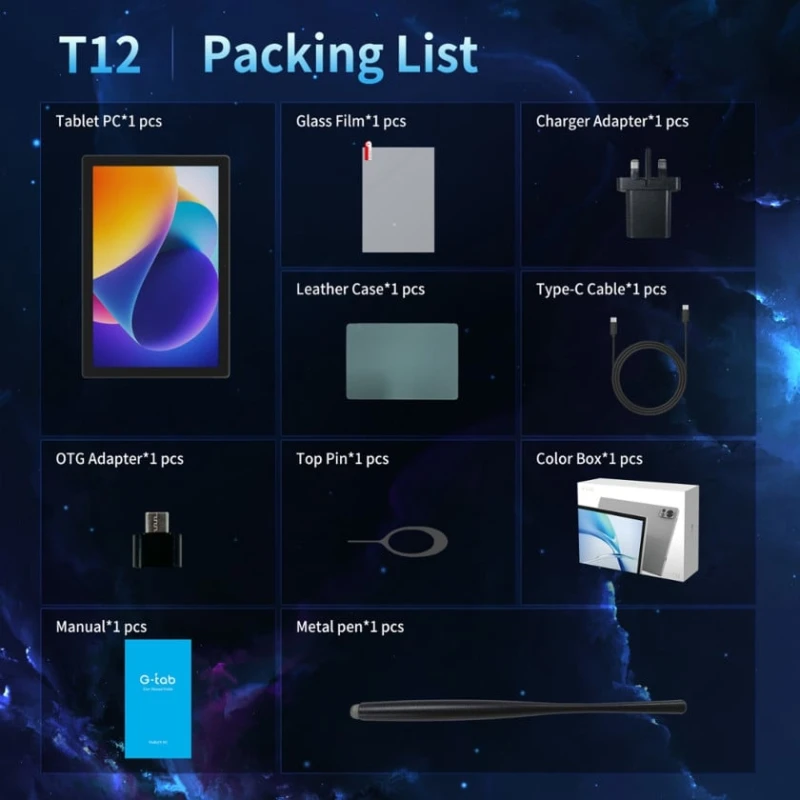 Планшет G-Tab T12-AZAKS-10,1 дюйма IPS/4 ГБ ОЗУ-128 ГБ ПЗУ Планшет G-Tab T12-AZAKS-10,1 дюйма IPS/4 ГБ ОЗУ-128 ГБ ПЗУ