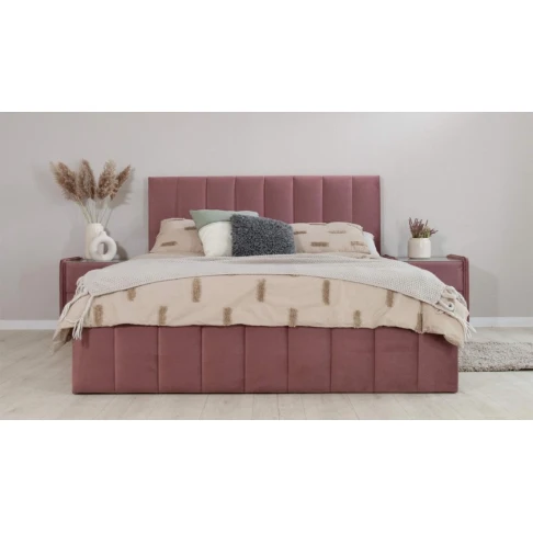 Двуспальная кровать Art_ikili_yataq (180) 13, ламинат, розовая, 120x180x200 см