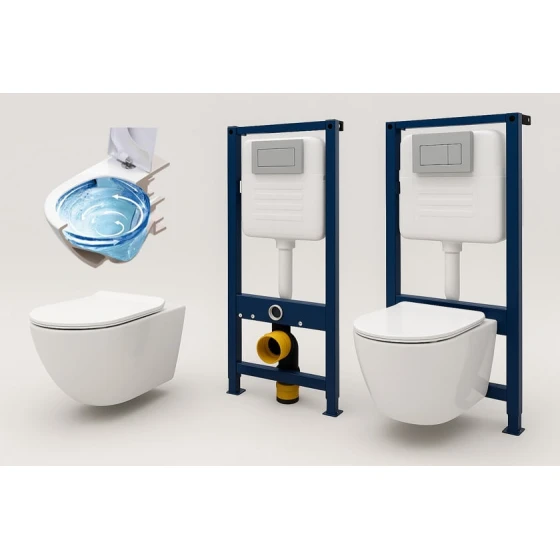 Унитаз подвесной Elfa 5511 Tornado / Комплект для установки Унитаз подвесной Elfa 5511 Tornado / Комплект для установки