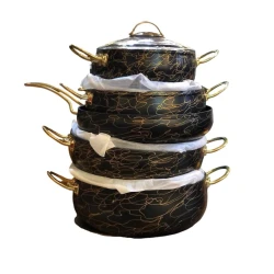 Набор кастрюль sweet-maxi 20/03, черный, 9 предметов