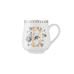 Fincan Emsan Artisan D Letter, farfor, ağ, 220 ml