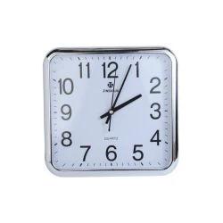 Настенные часы Avroluks AV-171, квадрат, пластик, белый/серебристый, 28 см