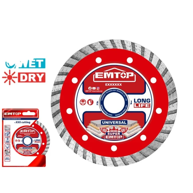 Диск отрезной алмазный Emtop EDDC031252, 125x10x22.2 мм Диск отрезной алмазный Emtop EDDC031252, 125x10x22.2 мм