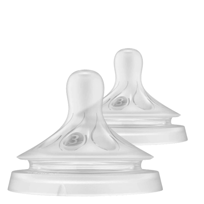 Набор насадок соски для бутылочек Philips AVENT SCY963/02, силикон, 1+ мес, 2 шт Набор насадок соски для бутылочек Philips AVENT SCY963/02, силикон, 1+ мес, 2 шт