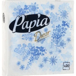 Салфетки бумажные Papia Decor 20 штук, разные цвета