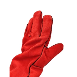 Кожаная сварочная перчатка Stellent, красный