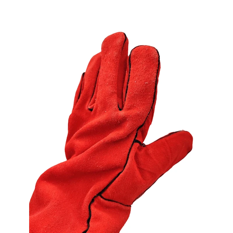 Кожаная сварочная перчатка Stellent, красный