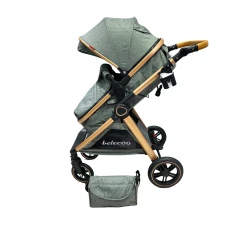 Детская коляска Belecoo X-1D-GREY, серая
