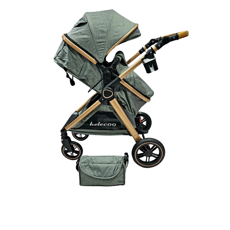 Детская коляска Belecoo X-1D-GREY, серая