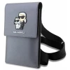 Чехол для телефона Karl Lagerfeld Saffiano с логотипом KC NFT-серый KLWBSAKCPMG