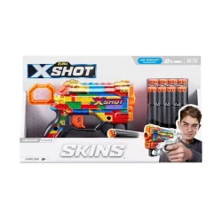 Blaster Zuru X-Shot Skins Menace Striper, 8 darts, 8+, rəngbərəng