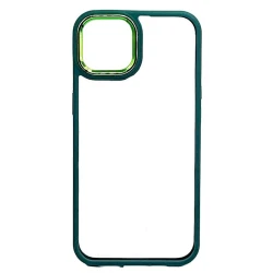 Чехол для Apple iPhone 14 Прозрачный/Зеленый