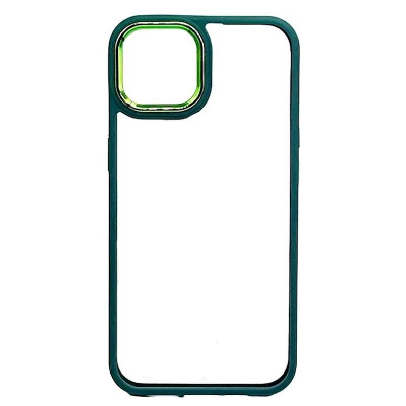 Чехол для Apple iPhone 14 Прозрачный/Зеленый