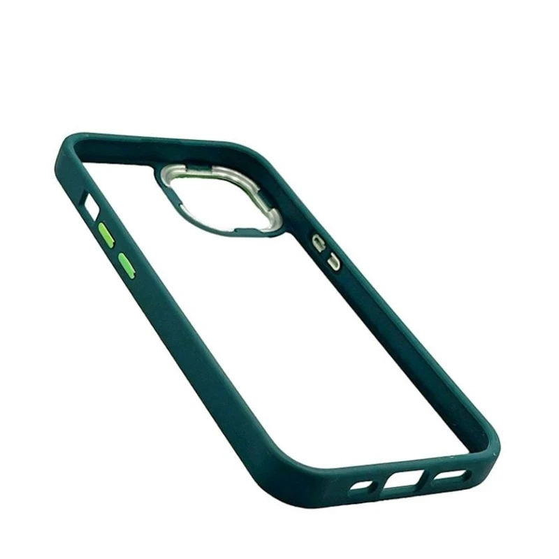 Чехол для Apple iPhone 14 Прозрачный/Зеленый