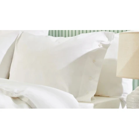 Комплект постельного белья Yataş Plain, пододеяльник 160х220 см, простыня 100x200 см, наволочка 50х70 см, односпальный, хлопок, белый