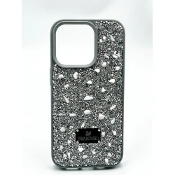 Çexol SS842 Swarovski Apple iPhone 14 Pro üçün Boz