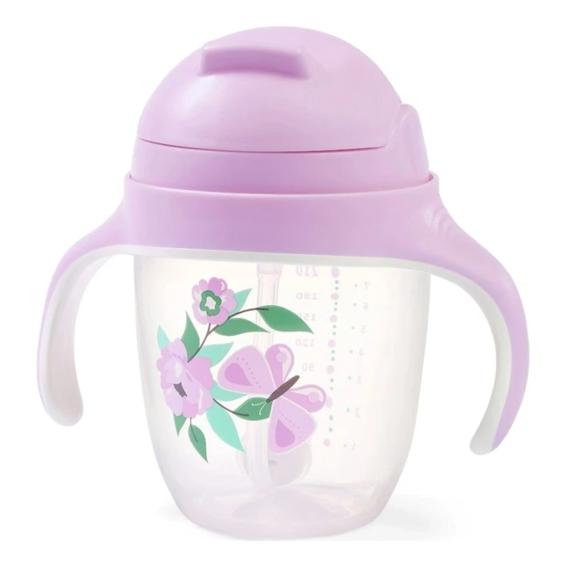 Поильник-непроливайка Babyono 1464/05, 240 мл, от 6 месяцев, с ручками, фиолетовый