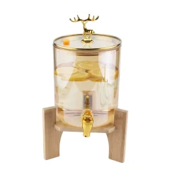 Графин, стекло/дерево, прозрачный/золотистый, 2.6 л Графин, стекло/дерево, прозрачный/золотистый, 2.6 л